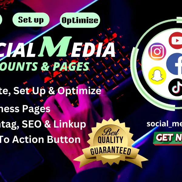 834I will perfect all social media accounts create, setup, and optimize