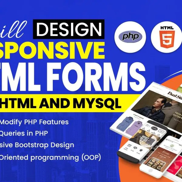 761I will create a modern responsive HTML landing page design