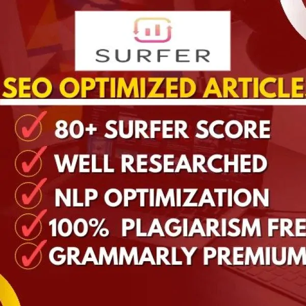 960I will write surfer SEO optimized articles with jarvis
