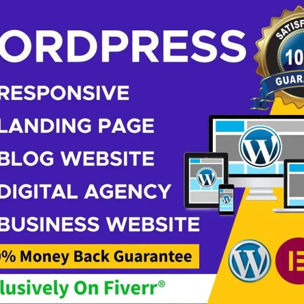 807I will design a responsive wordPress landing page or elementor landing page