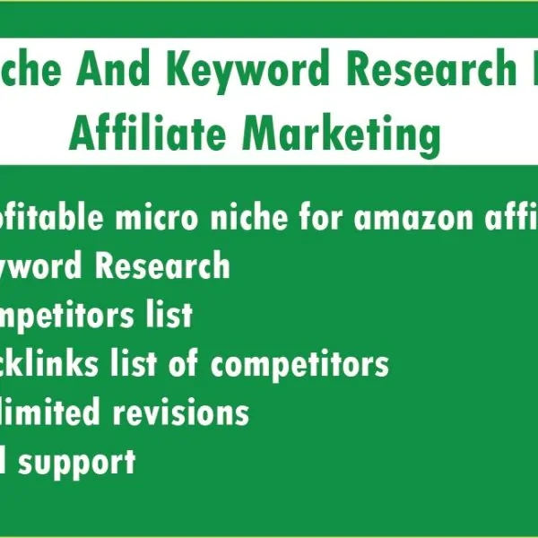 1751I will micro niche and keyword research for affiliate marketing