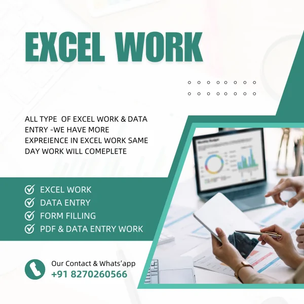 1862All excel work and other data entry work